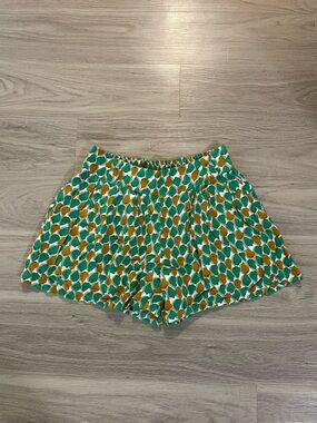 Anthropologie Daughters of the Liberation Pear Shorts green retro kitschy mod